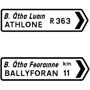 Regional road direction sign