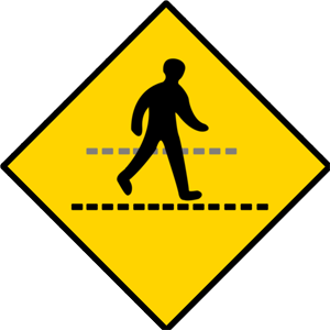 Pedestrian crossing ahead