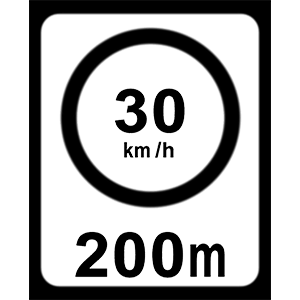 Speed limit ahead