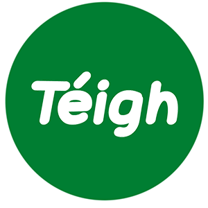 Either form of téigh can be used