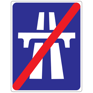 End of motorway