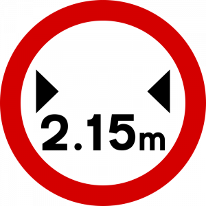 Maximum vehicle width