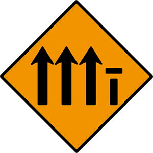Offside lane (of four) closed