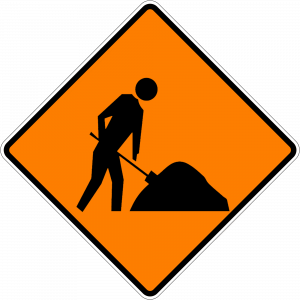Road works ahead