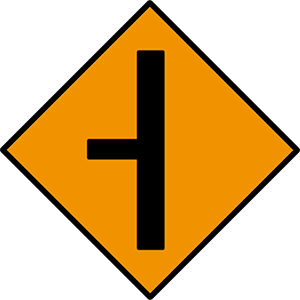 Side road on left