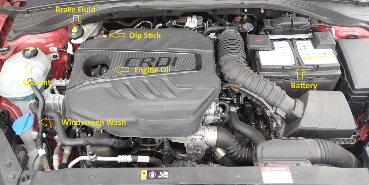 Kia xCeed engine bay